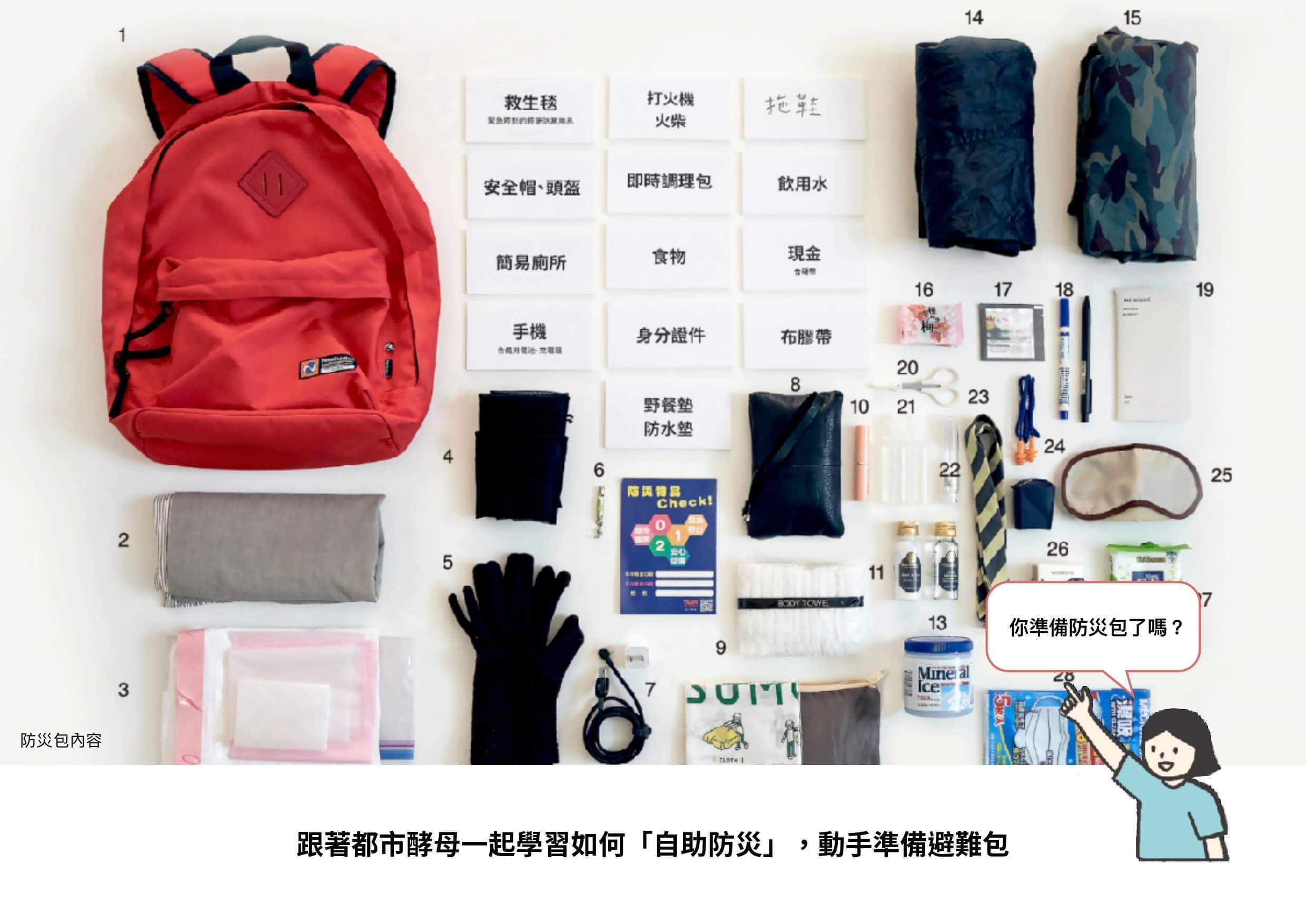 準備防災避難包