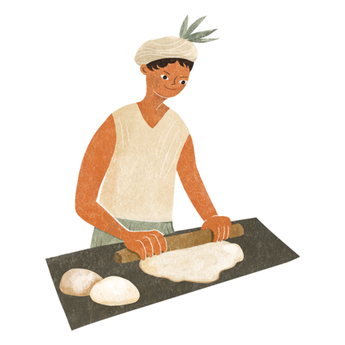 福爾摩沙人不生產小麥、大麥，但會利用根薯磨成粉，加入牛奶、水、糖與香料做麵包當主食？