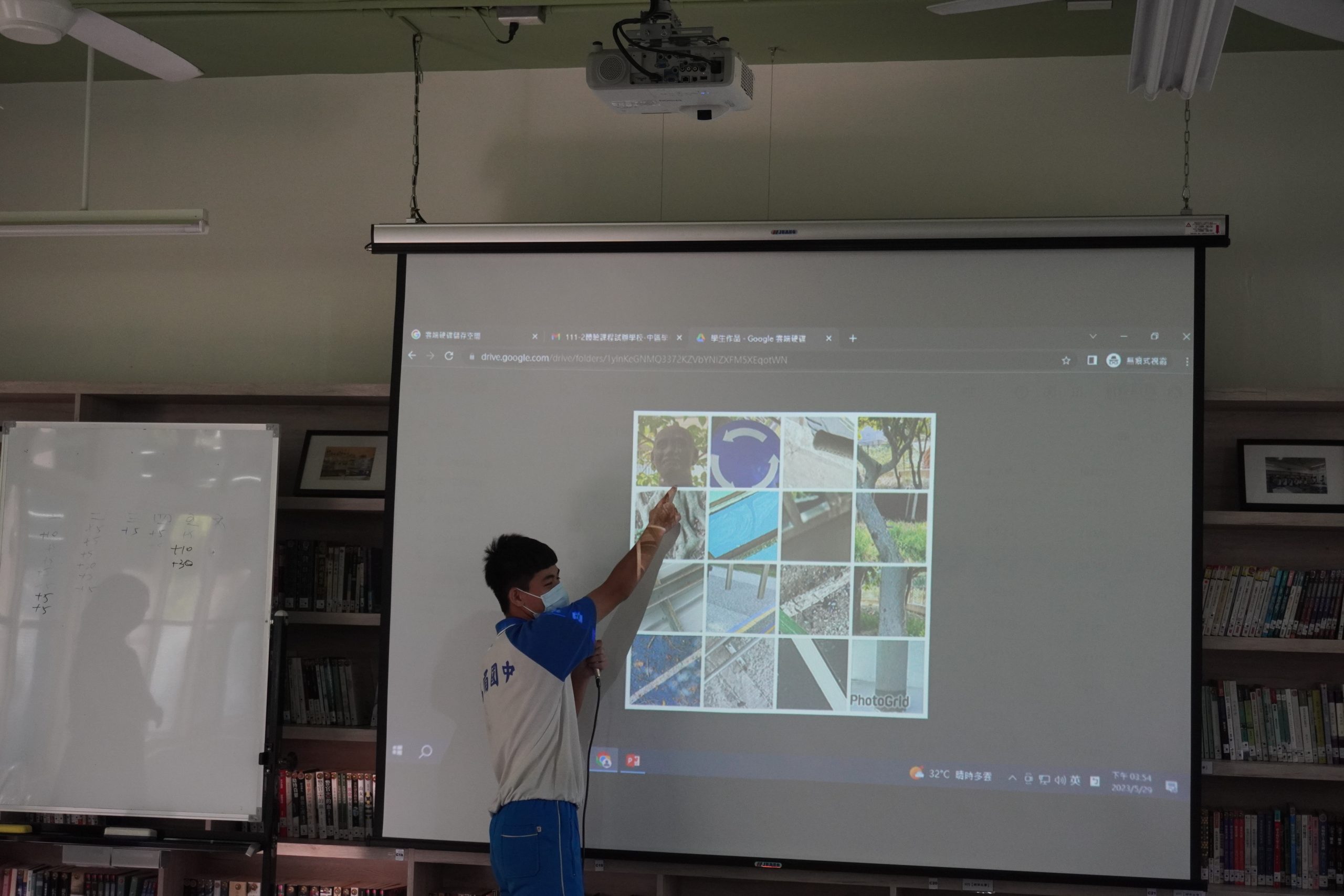 111學年度第二學期於苗栗縣立烏眉國民中學施辦自拍拼圖課程實作紀錄系列照片共21張