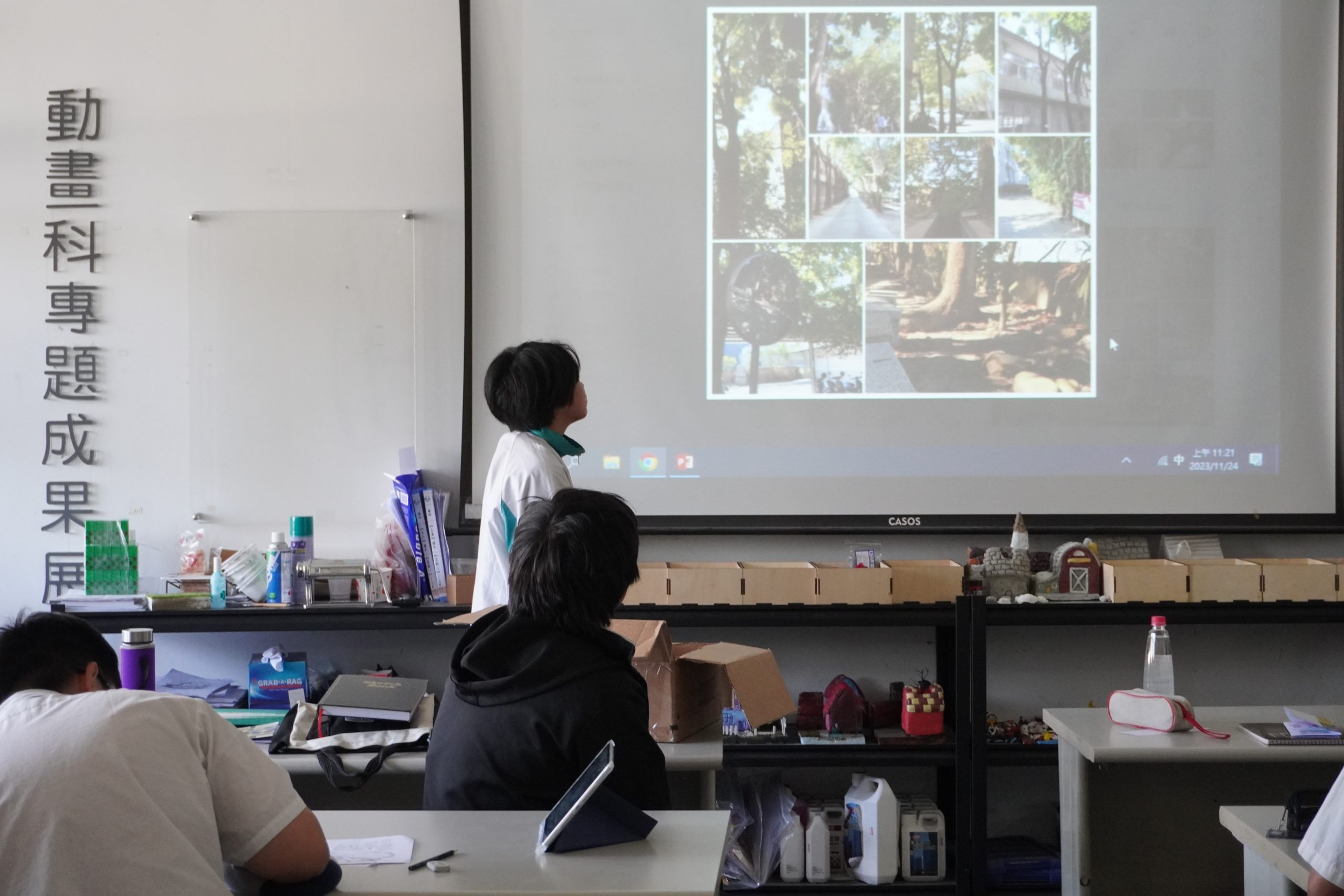 112學年度第一學期於雲林縣私立義峰高級中學施辦自拍拼圖課程實作紀錄系列照片共20張